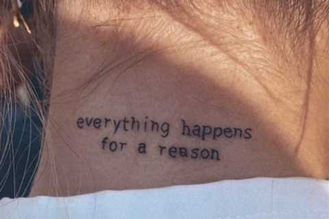 Tatoo – Everything happens for a reason