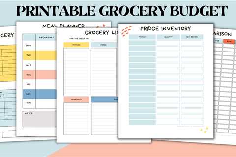 A Printable Grocery Budget Template - Download Now