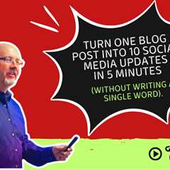 Quick Wins: How to Repurpose 1 Blog Post into 10 Pieces of Content in Five Minutes